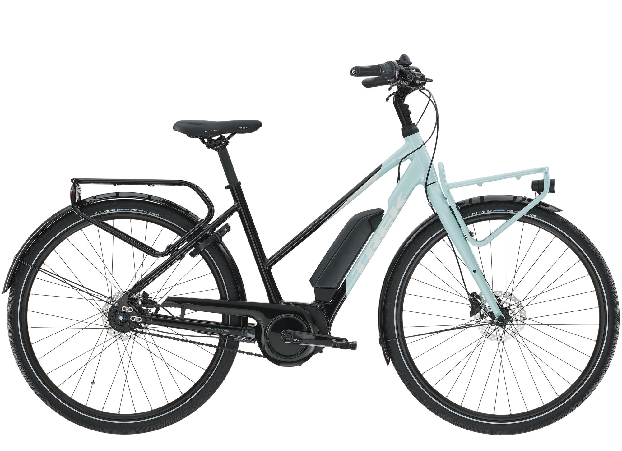 Product Image for Trek District+ 2 Stagger 500Wh - Elcykel - 7-växlad, Trek Black And Nimbus Blue, Ramstorlek: L