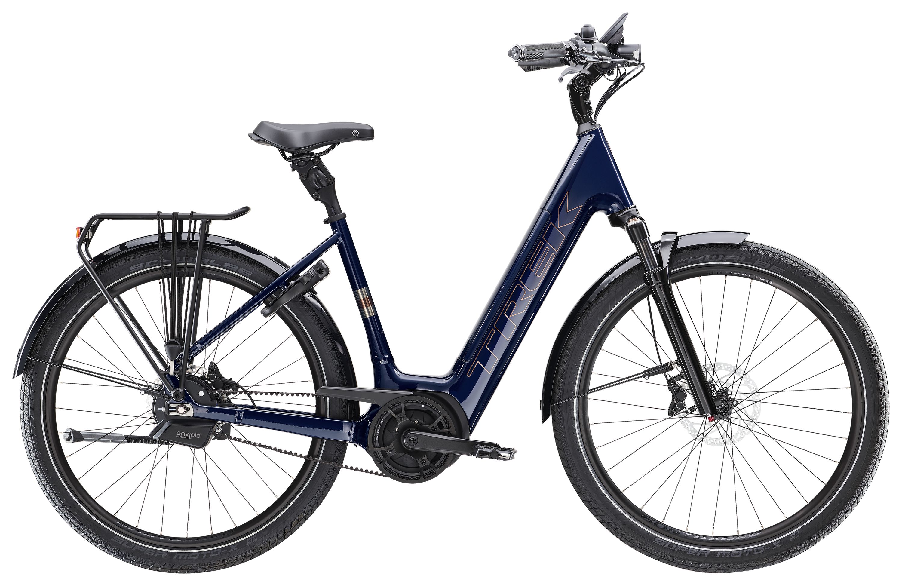Product Image for Trek District+ 5 Lowstep 545Wh - Elcykel - Automatiskt steglösa växlar-växlad, Deep Dark Blue, Ramstorlek: XL