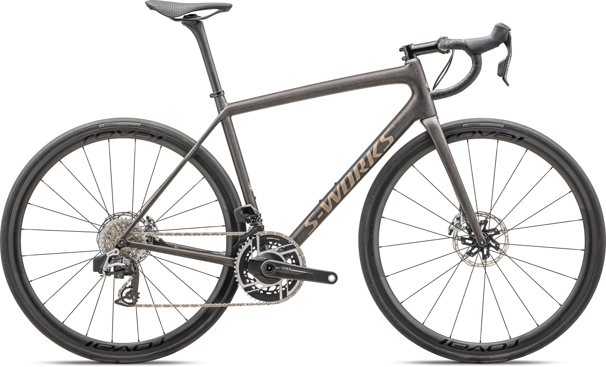 Product Image for Specialized S-Works Aethos – SRAM RED AXS - 24-växlad, Satin Doppio/Gunmetal Dry Brushed, Ramstorlek: 54
