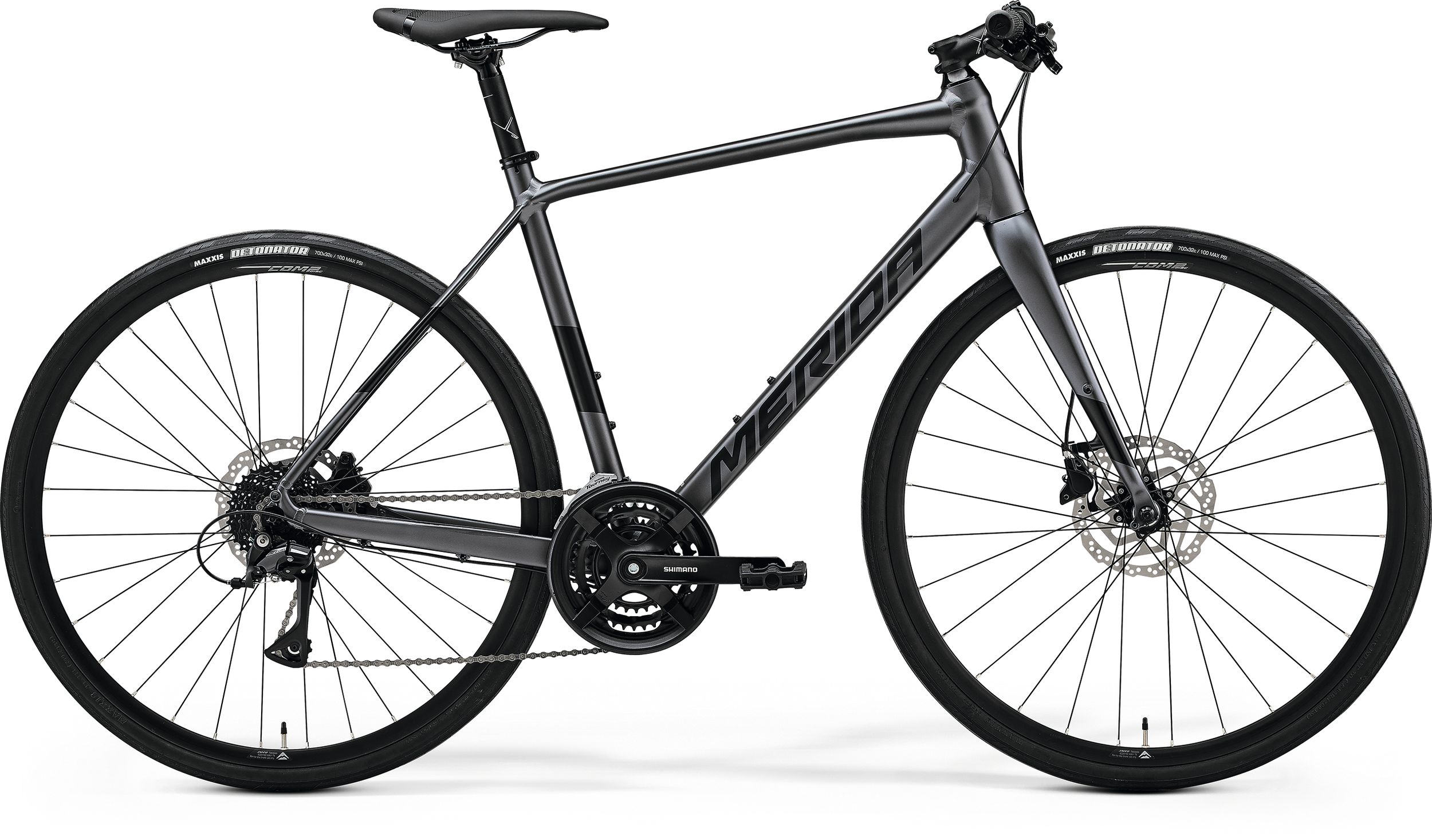 Product Image for Merida Speeder 100 - 24-växlad, Silk Dark Silver/Black, Ramstorlek: XL
