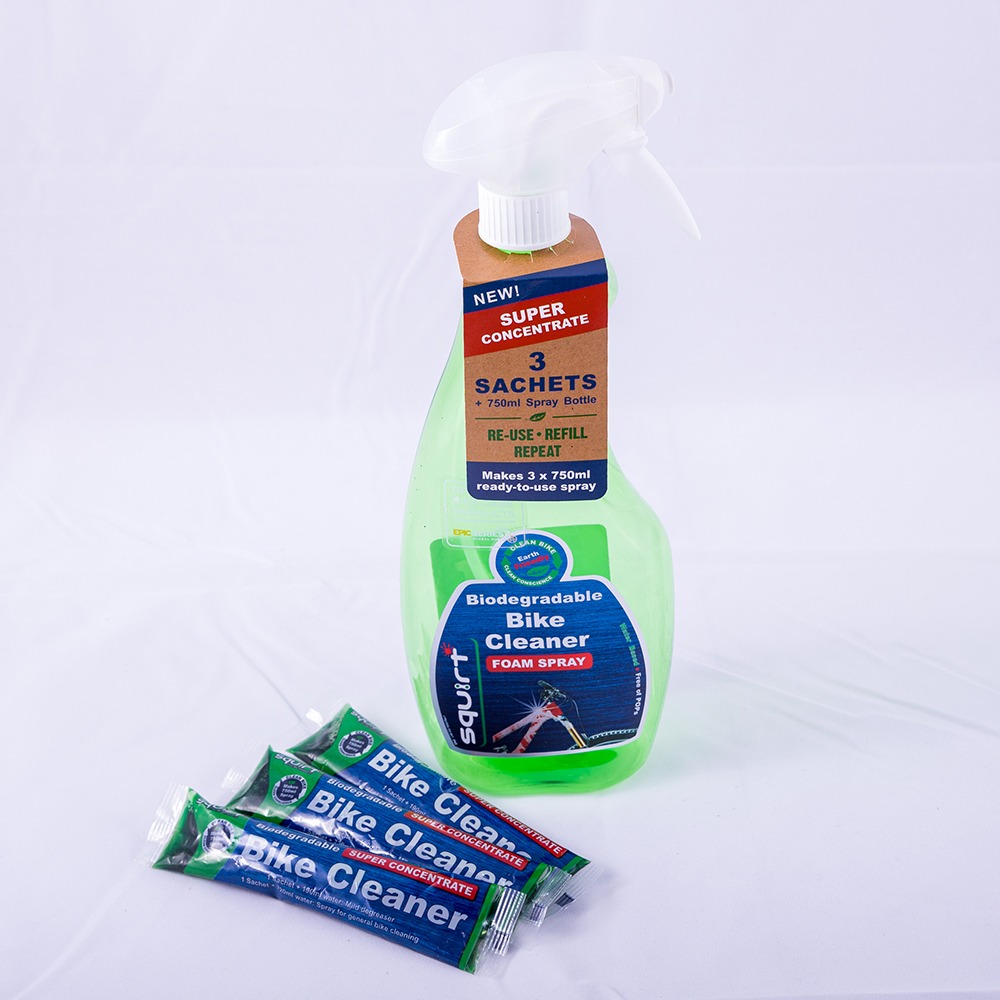 Product Image for Squirt Bio Bike Wash 750 ml + 3x30 ml rengöringsmedel